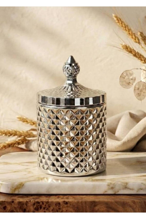 اكتشف برطمان زجاجي ديكوري من سلسلة دايموند مطلي بالتيتانيوم من ROVA TR مع طلاء تيتانيوم فاخر، زجاج أنيق. اختيار أنيق للتقديم اليومي والمناسبات.