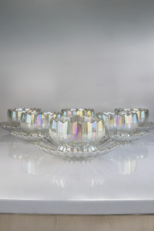ROVA TR Deniz Series Titanium-Coated Glass Serving Bowl Set – 6 Pieces | Gift