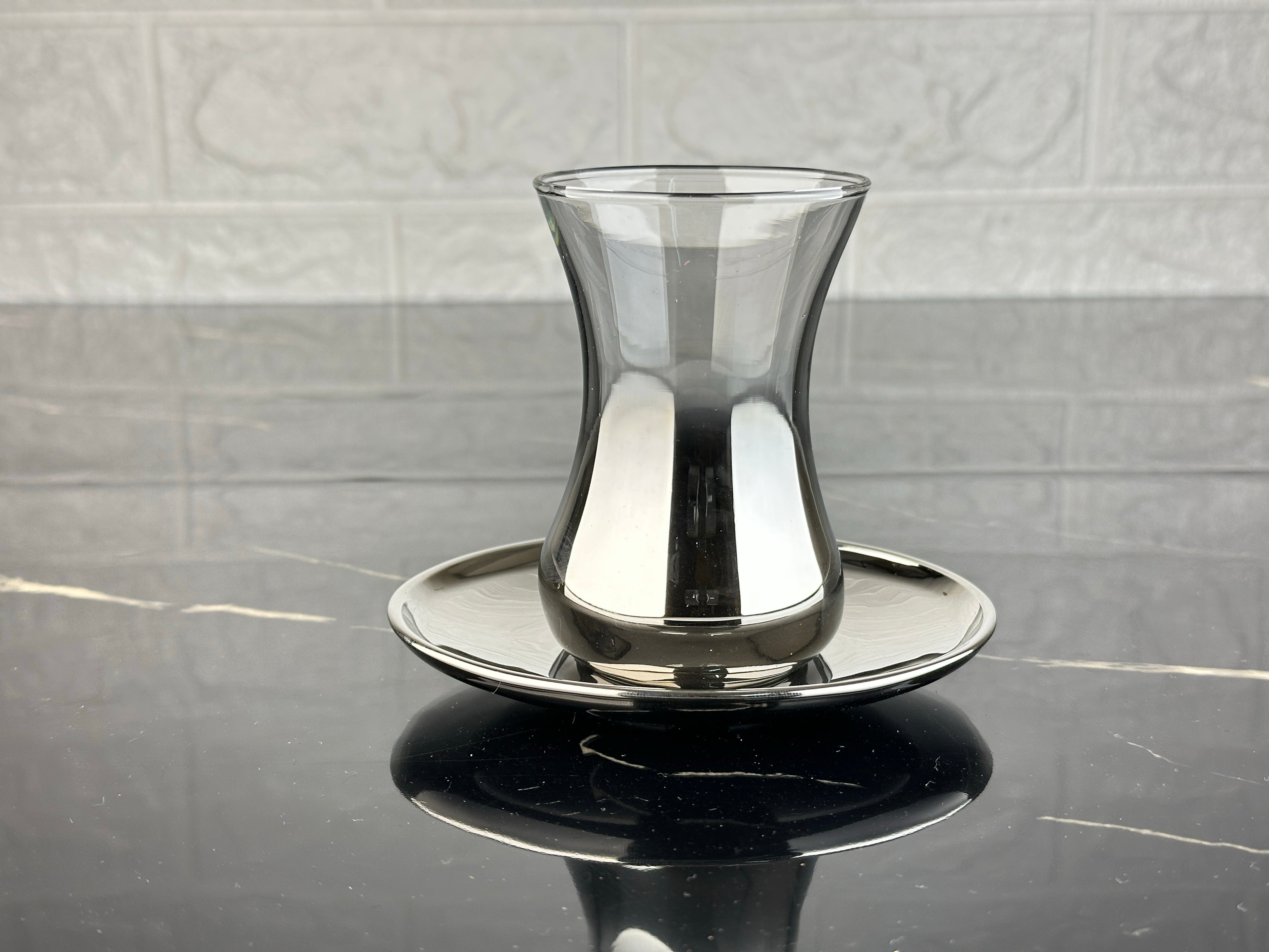 rova tr Titanyum Kaplama 6 Kişilik Çay Bardağı Seti