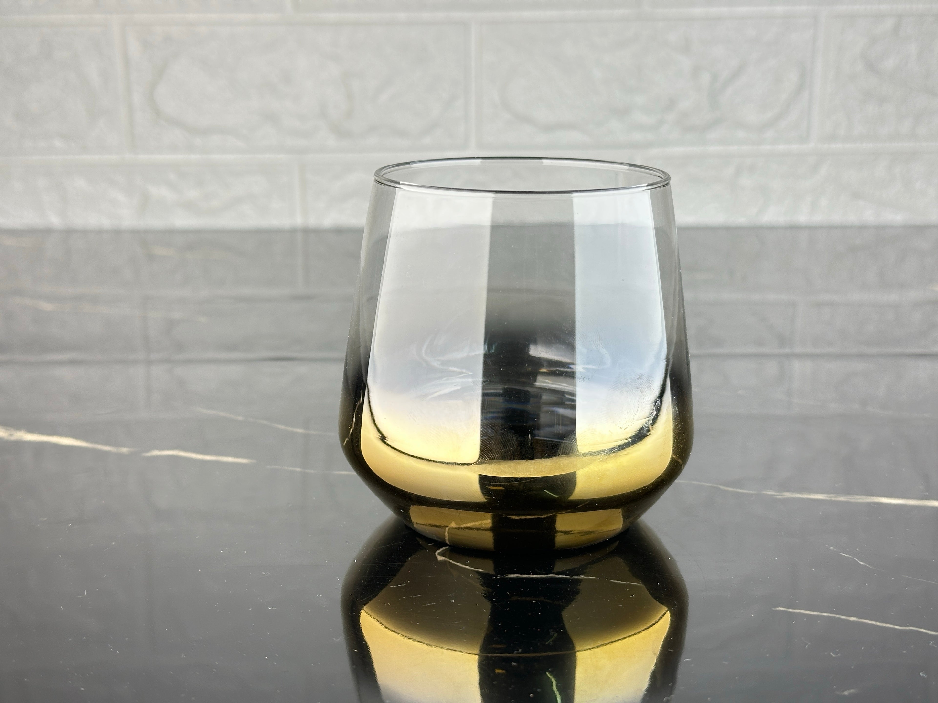 rova tr Lal Küçük Serisi Titanyum Kaplama Cam Modern Bardak- 3 Adet Su Bardağı