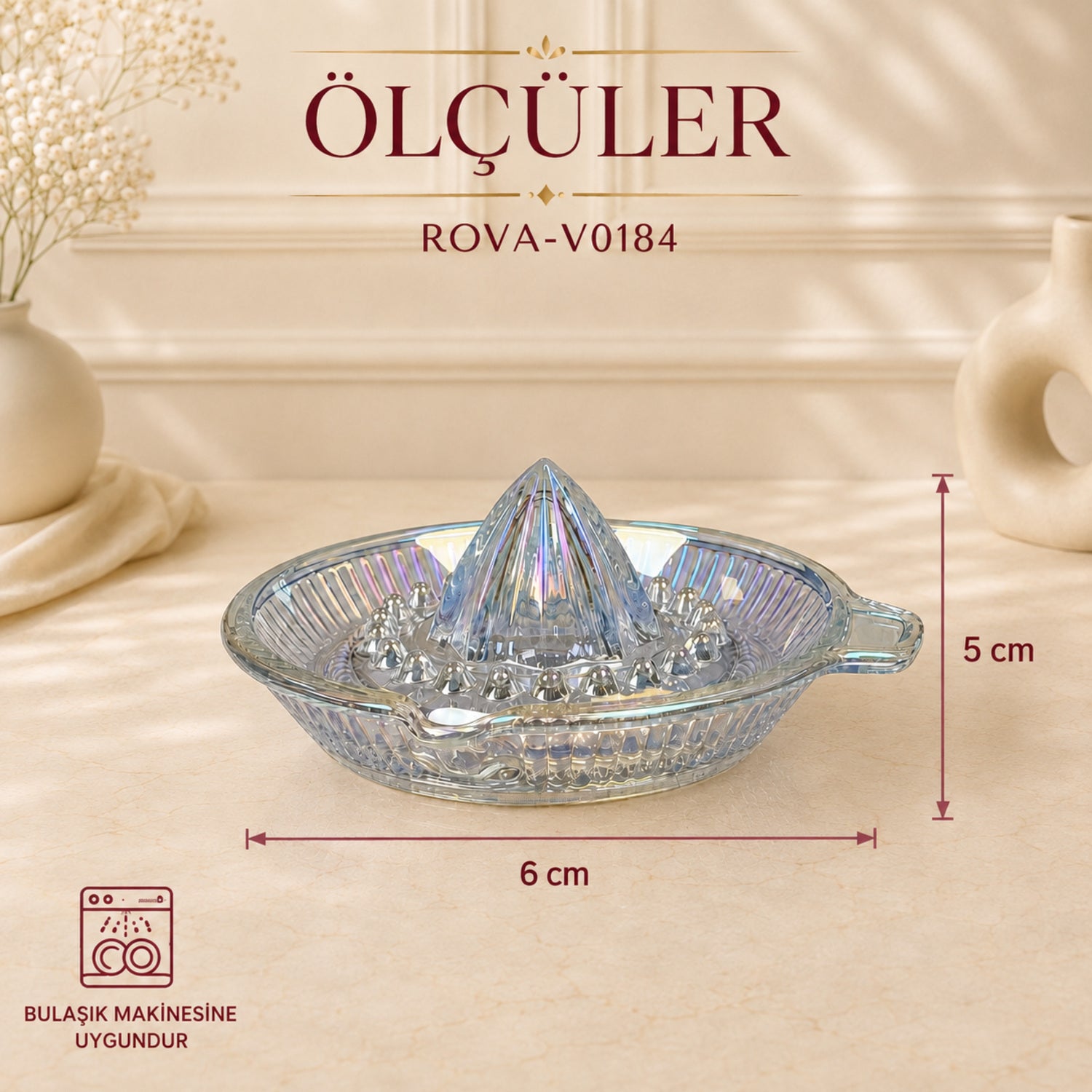 ROVA TR İridyum Cam Limon Sıkacağı - Çok Renkli