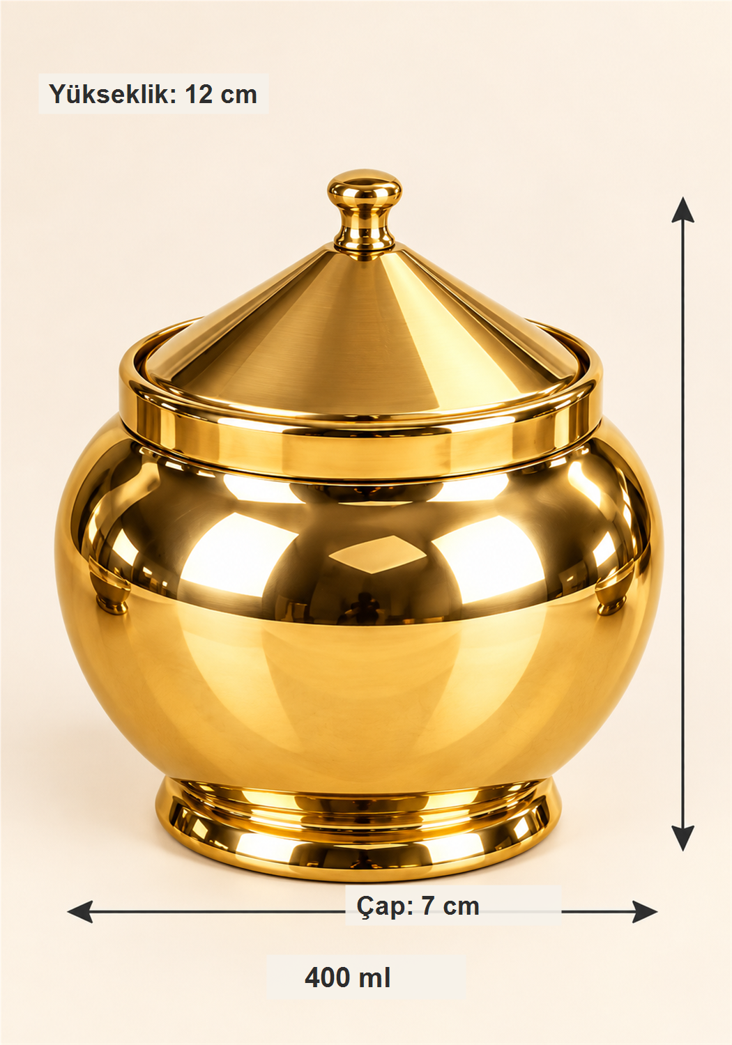 ROVA TR Stainless Steel Spice Jar Set – 3 Jars, 400 ml, with Tray